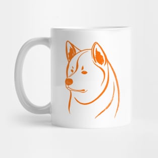 Akita Inu (White and Orange) Mug